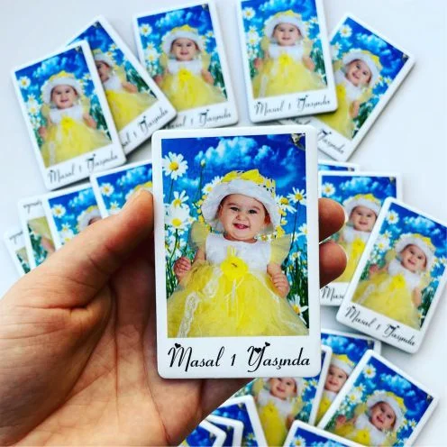 polaroid Tasarımlı Doğum Günü magneti